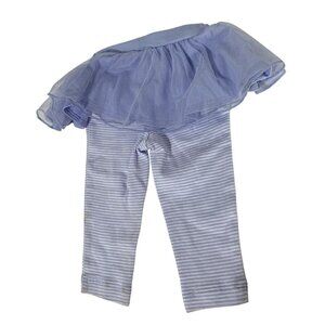 Carters Girls Infant baby Size 6 Months Tutu Legging Pants Blue White